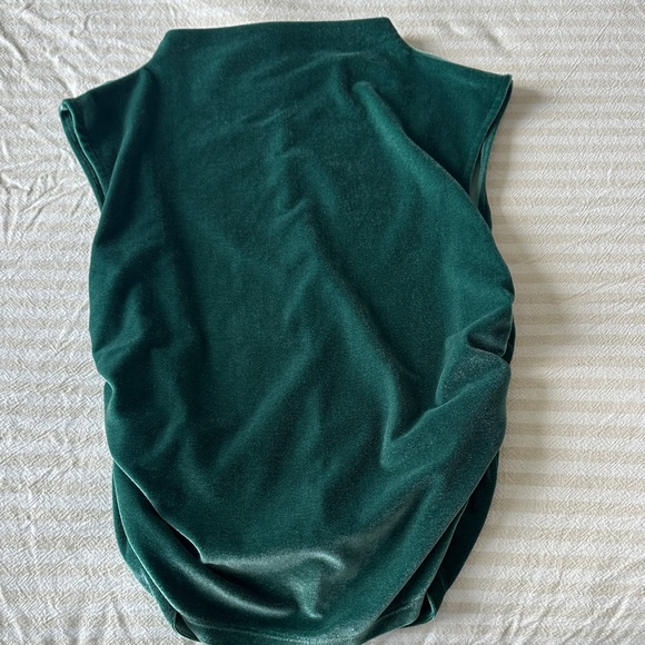 a new day Tops - a new day Dark Green Velvet Tank Top
